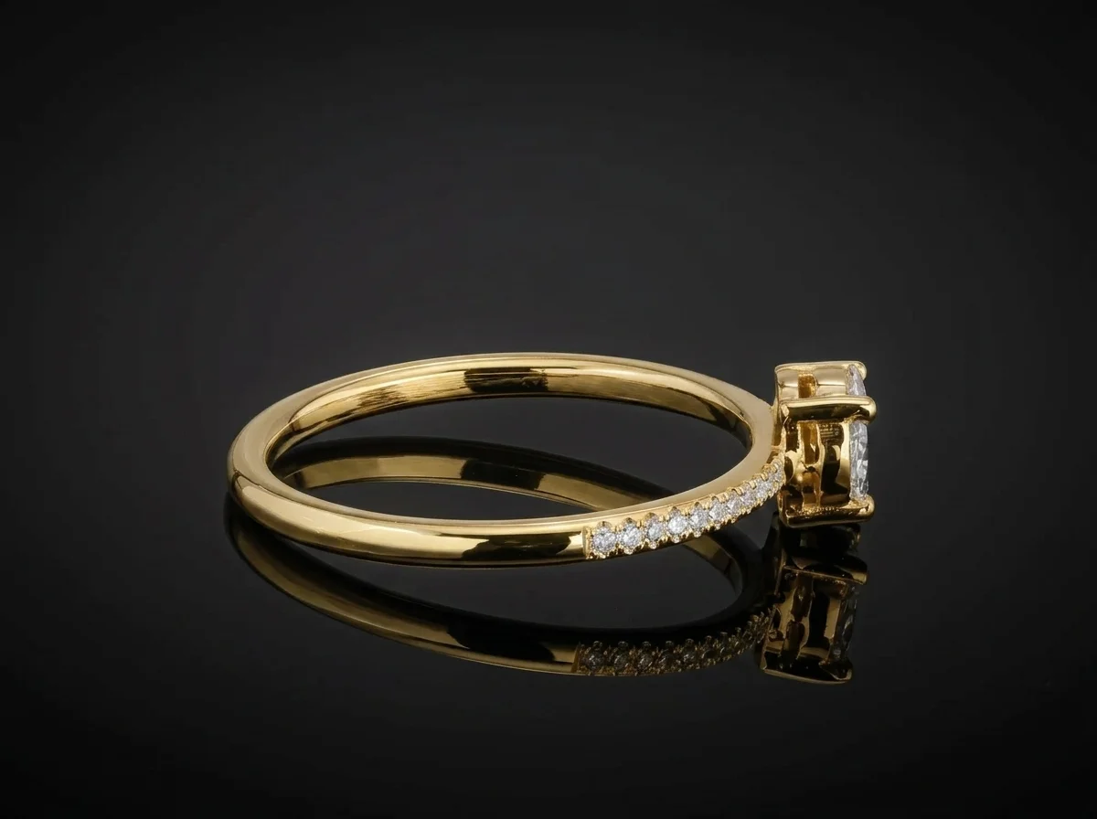 Engagement Ring "InvisibleOne™" in yellow gold 18k, photo 4