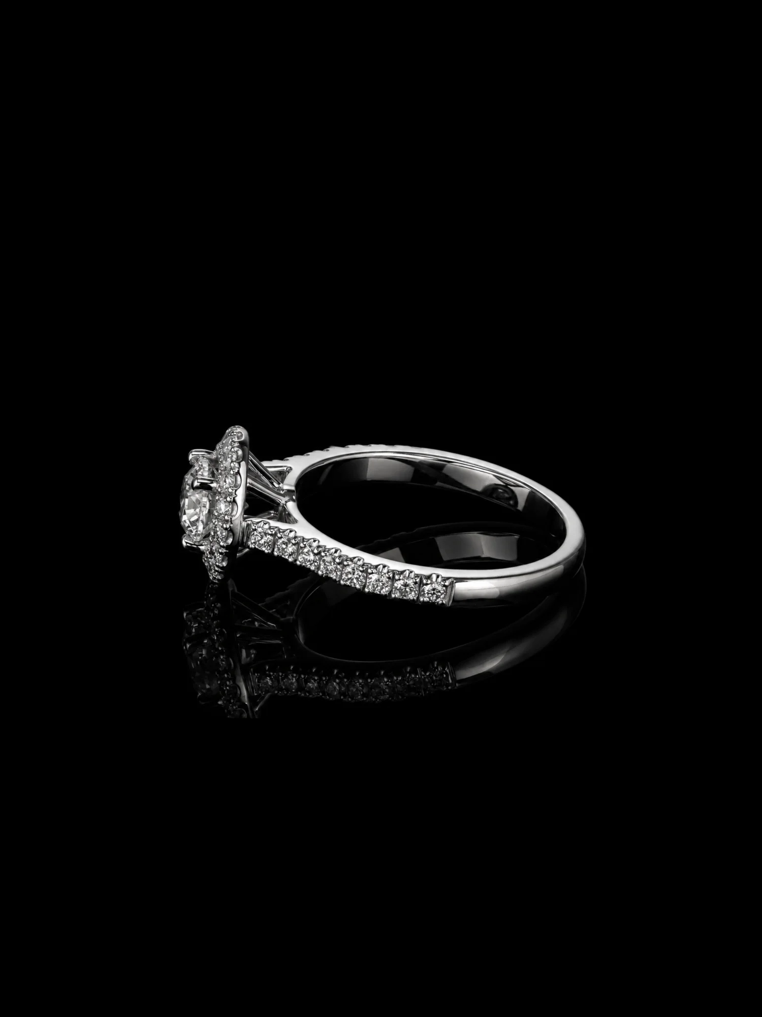 "OneHalo™" Engagement Ring in white gold 18k, photo 6