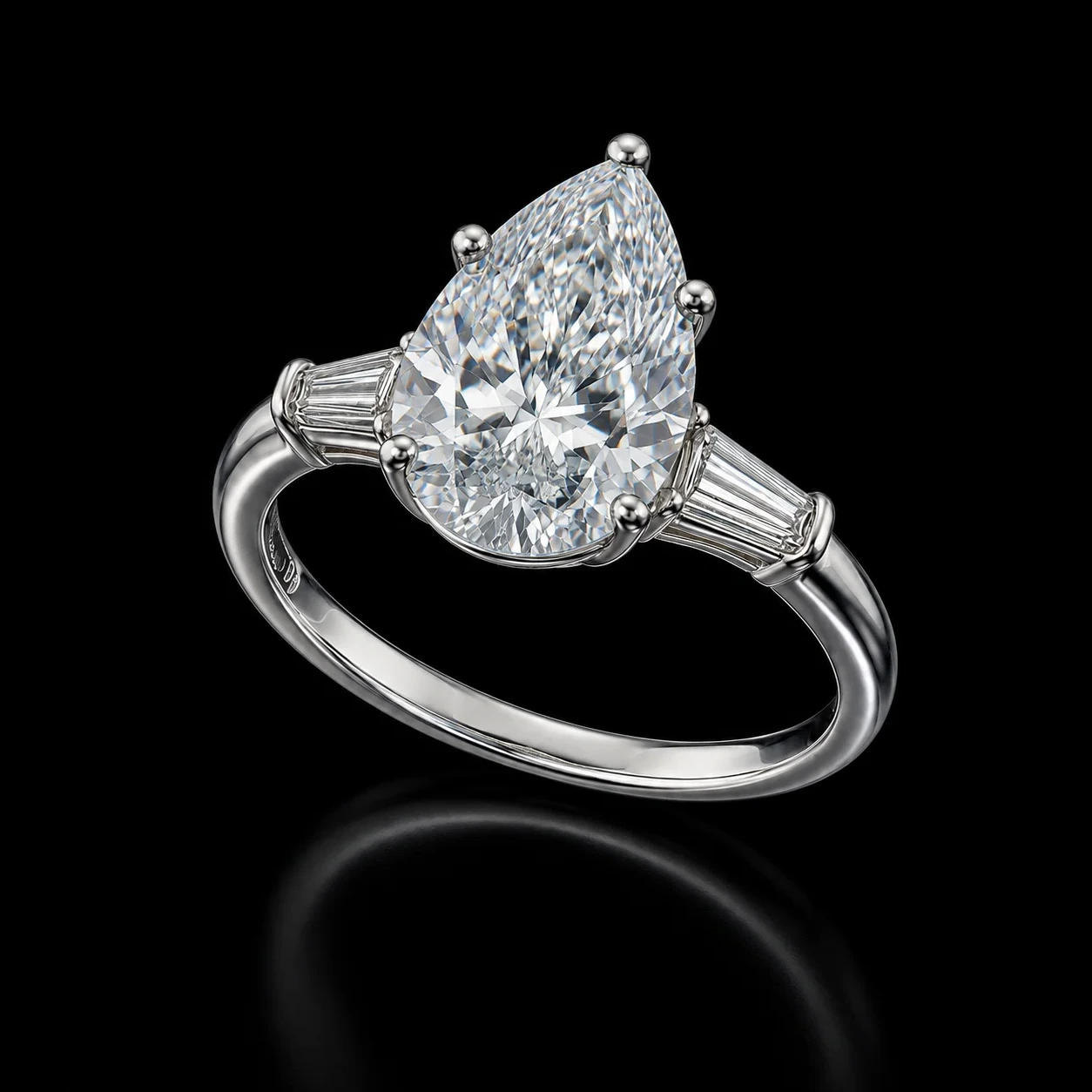 "PearCut™" Engagement Ring – Platinum