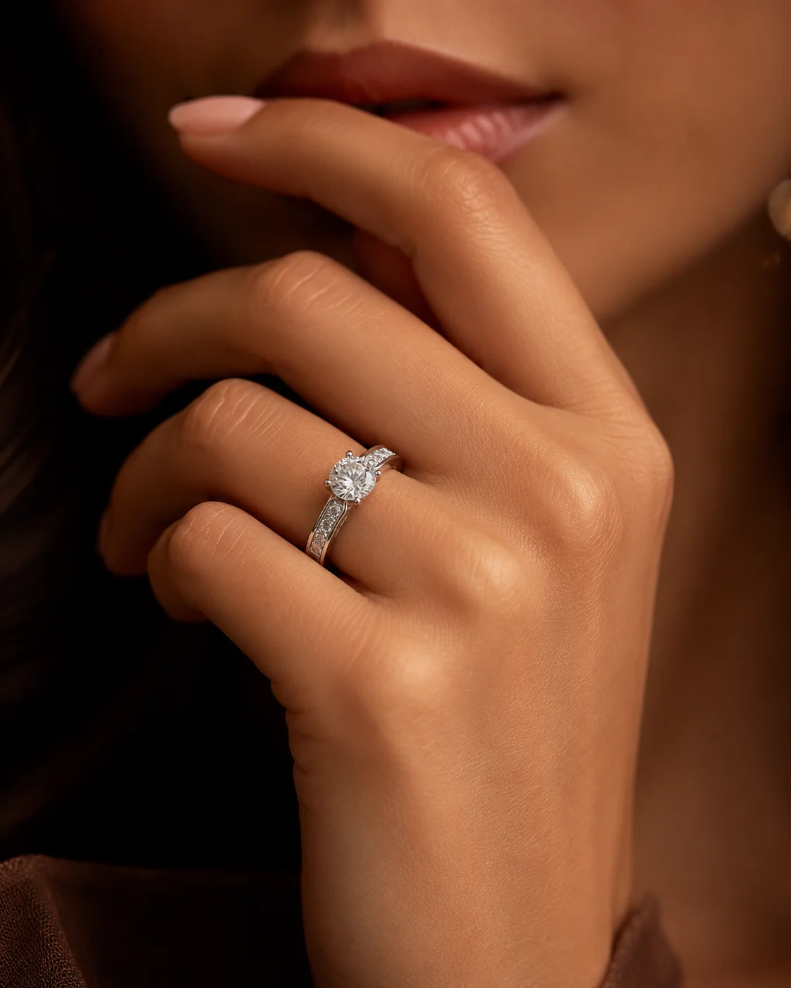 "Sillage™" Engagement Ring in white gold, photo 2