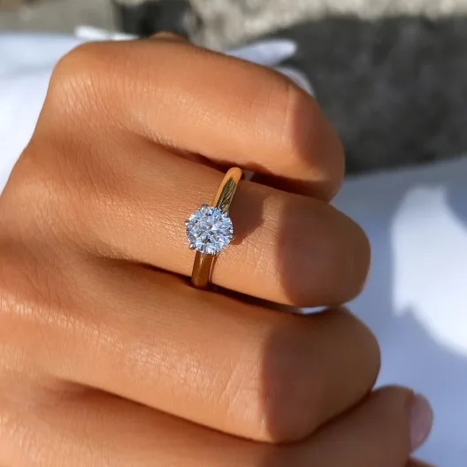 Singiel™ Engagement Ring in yellow gold, photo 2