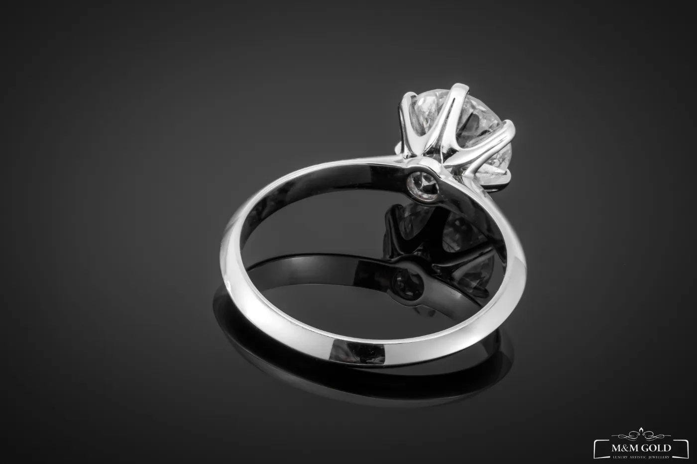 Singiel™ Engagement Ring in white gold, photo 5