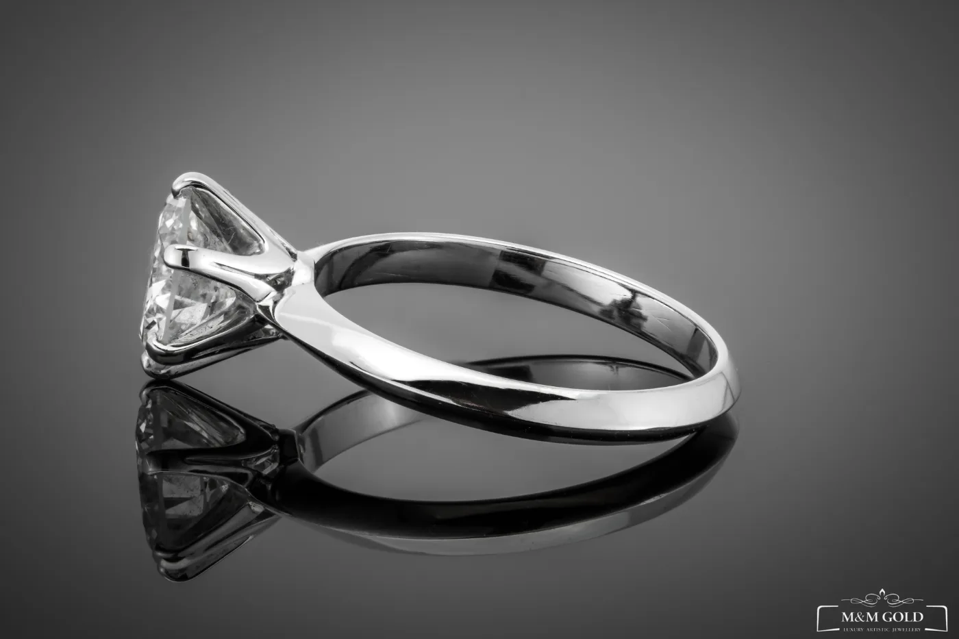 Singiel™ Engagement Ring in white gold, photo 6