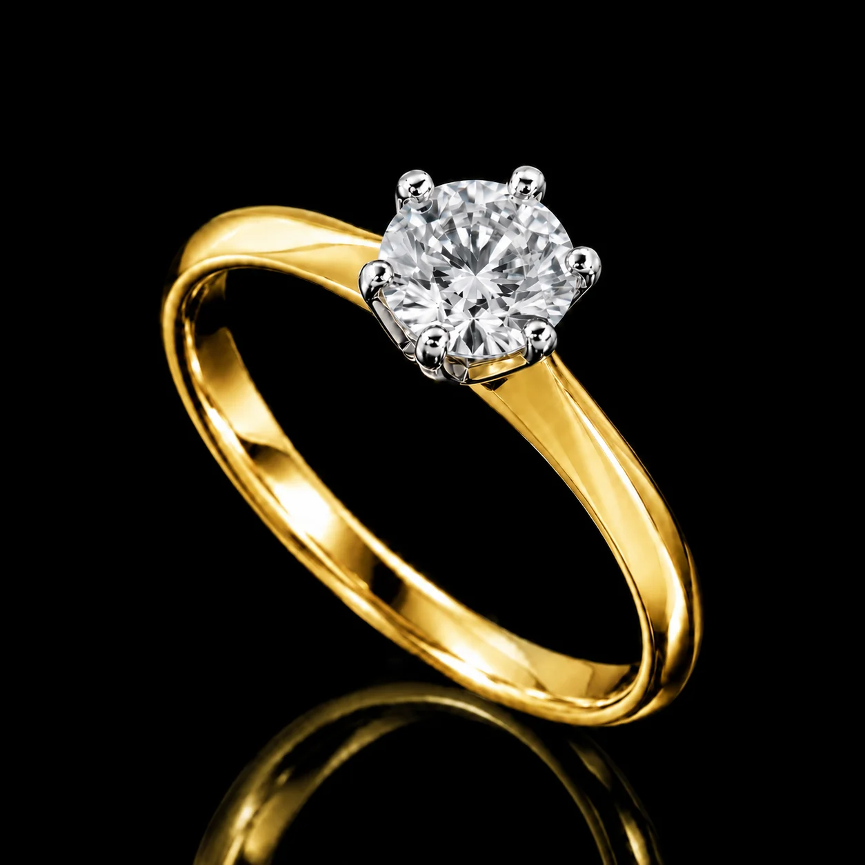 Singiel™ 1.09ct Engagement Ring – Yellow gold