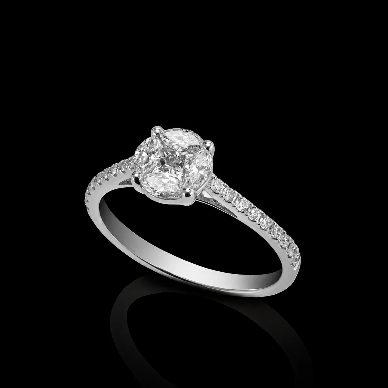 Solitaire™ Engagement Ring – White gold 18k