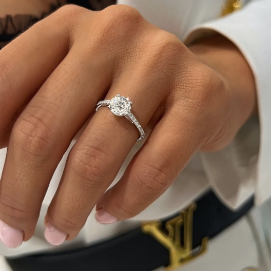 Solitaire™ Engagement Ring in white gold 18k, photo 7