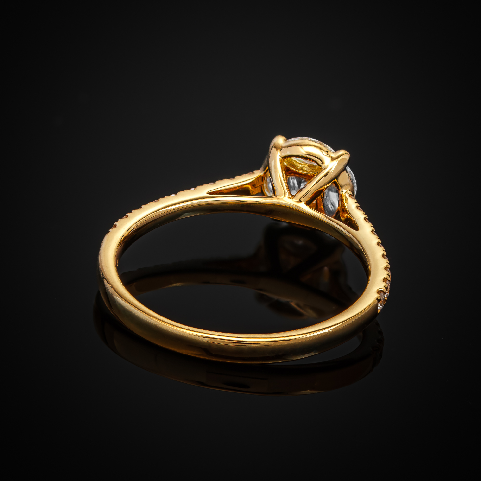 Solitaire™ Engagement Ring in yellow gold 18k, photo 5