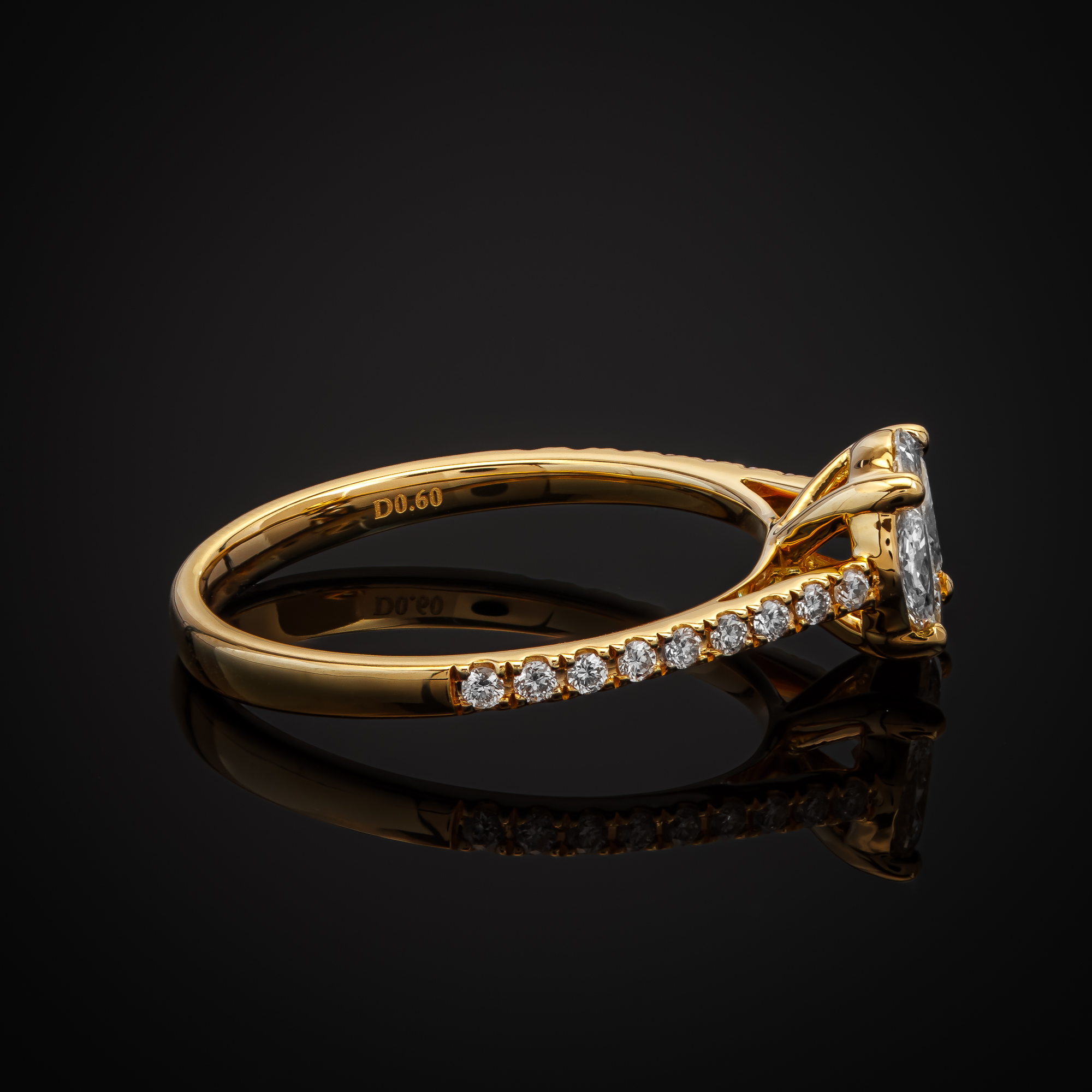 Solitaire™ Engagement Ring in yellow gold 18k, photo 6