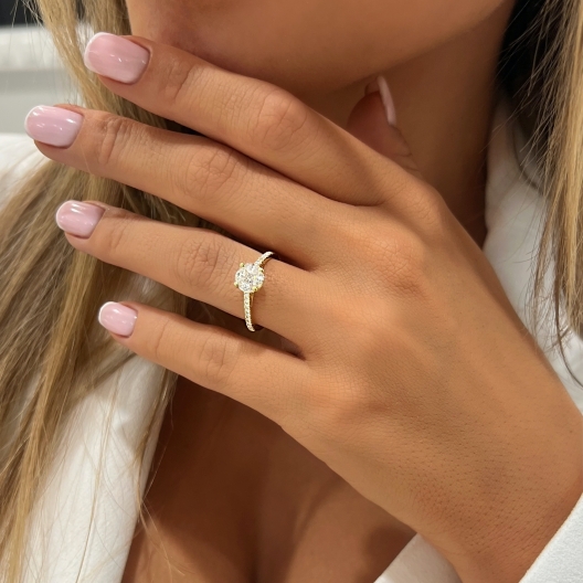 Solitaire™ Engagement Ring in yellow gold 18k, photo 8
