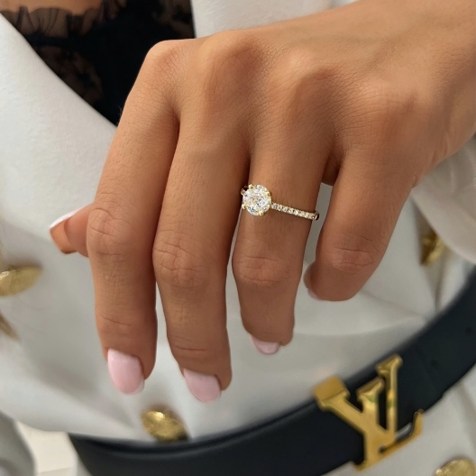 Solitaire™ Engagement Ring in yellow gold 18k, photo 9