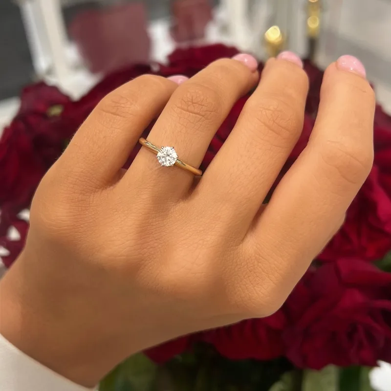 "TheTiffany™" Engagement Ring in yellow gold, photo 2