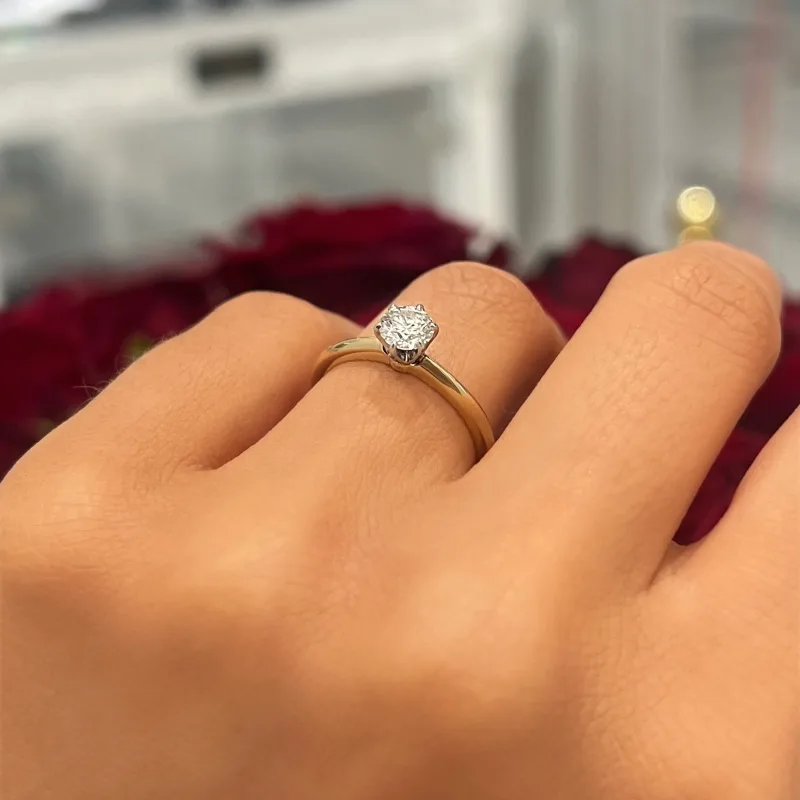 "TheTiffany™" Engagement Ring in yellow gold, photo 5