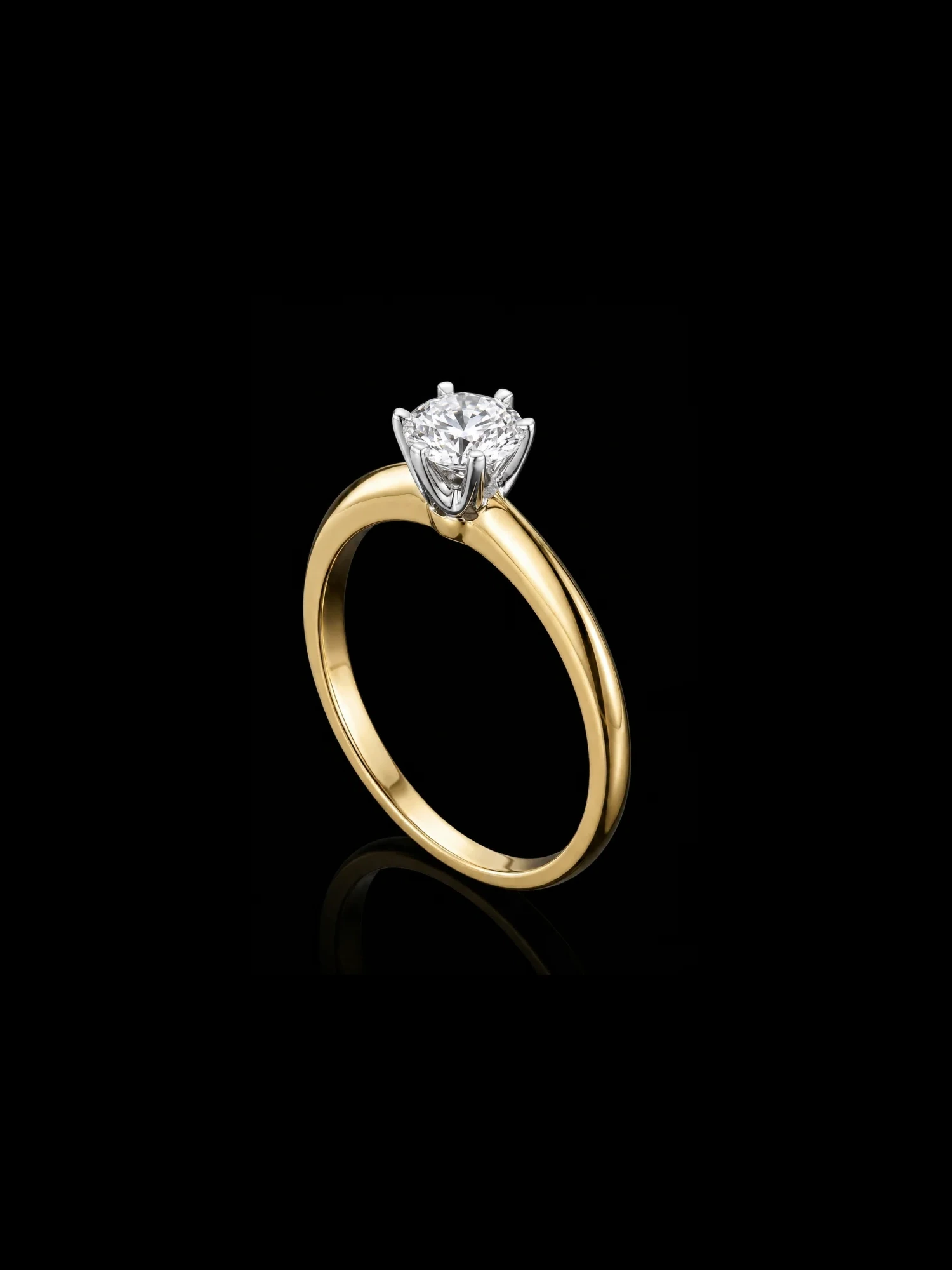 "TheTiffany™" 0.61ct Engagement Ring – Yellow gold 18k