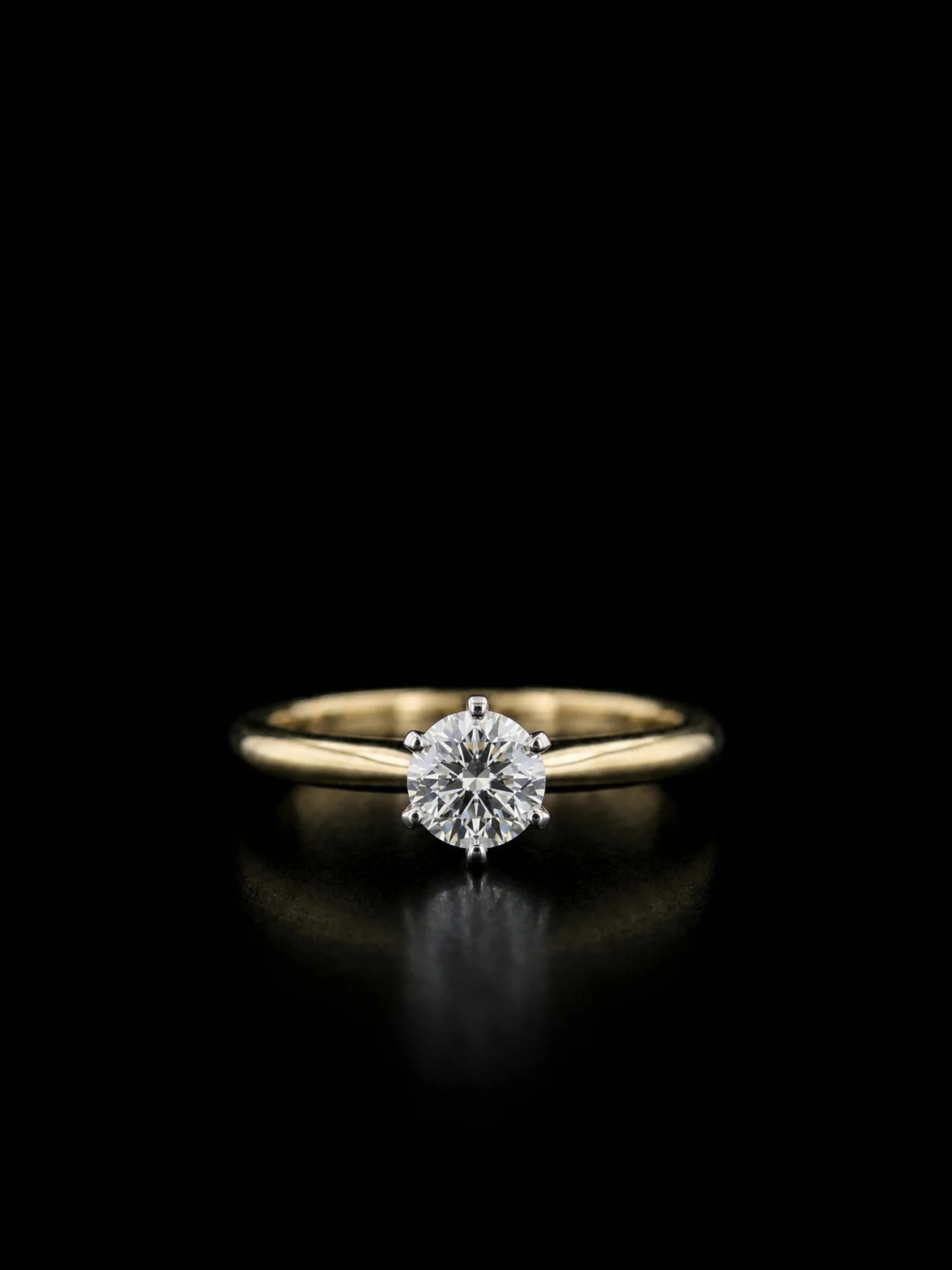 "TheTiffany™" Engagement Ring in yellow gold, photo 4