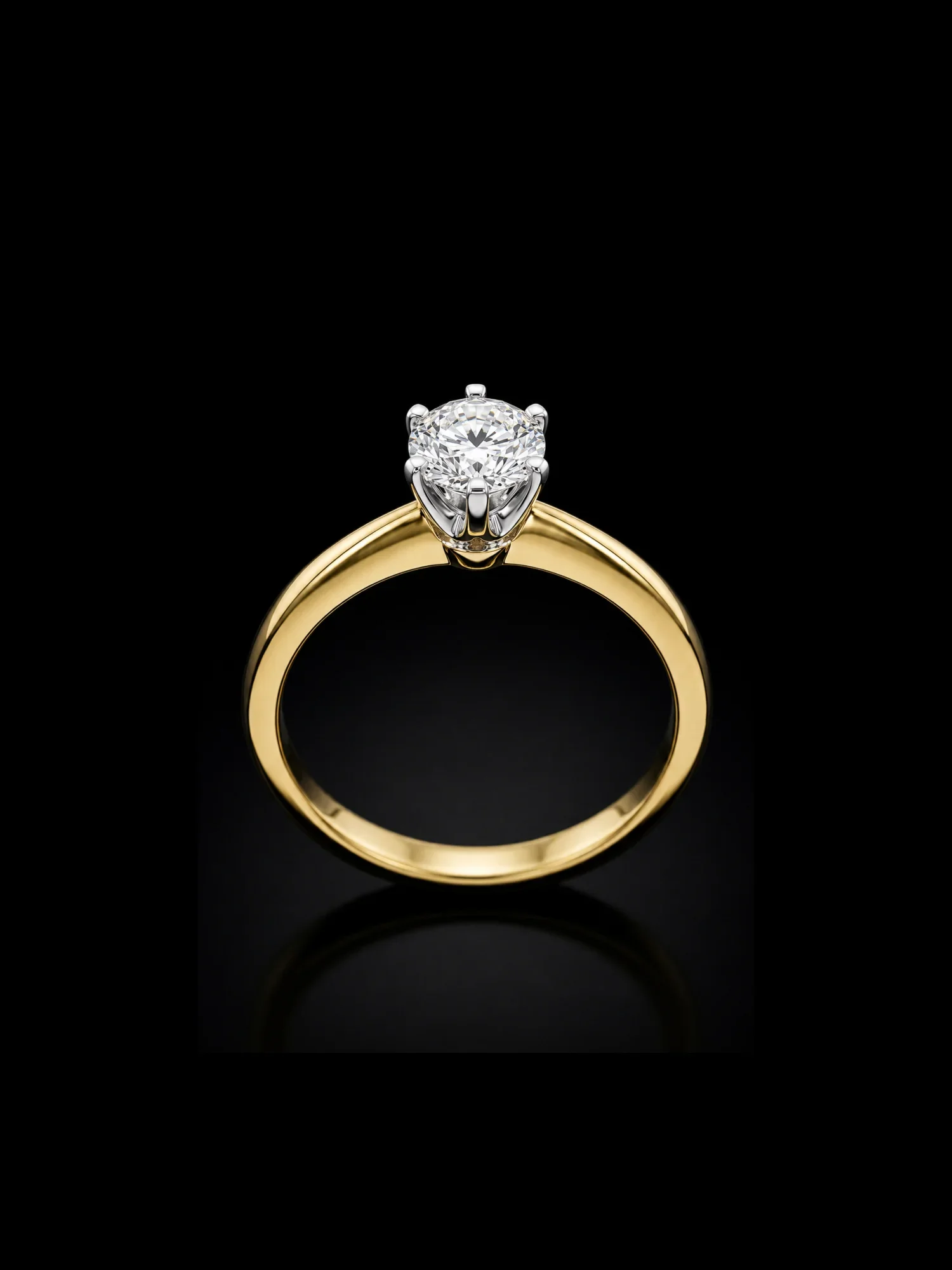 TheTiffany™ Engagement Ring in yellow gold 18k, photo 3