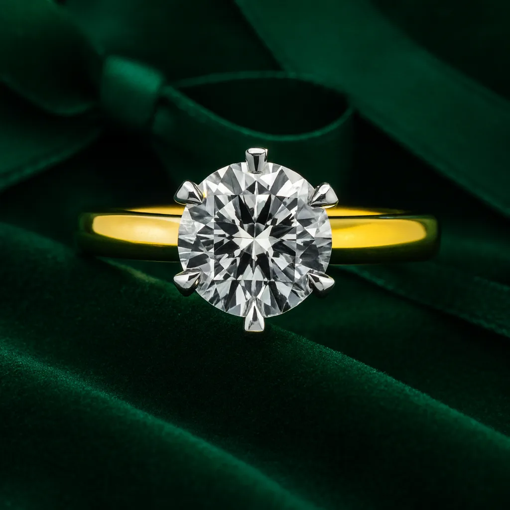 "TheTiffany™" Engagement Ring in yellow gold 18k, photo 5
