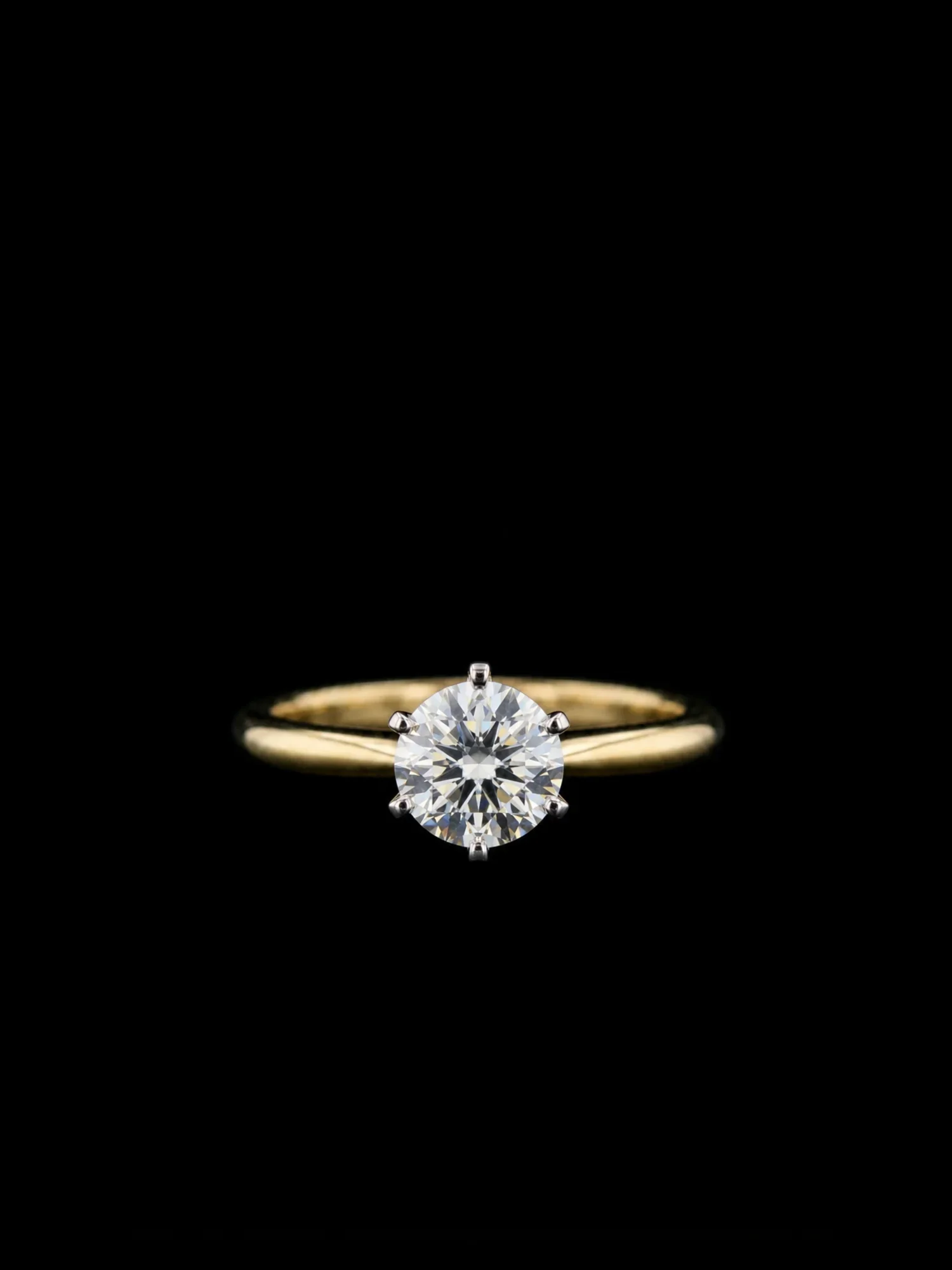 "TheTiffany™" Engagement Ring in yellow gold 18k, photo 4