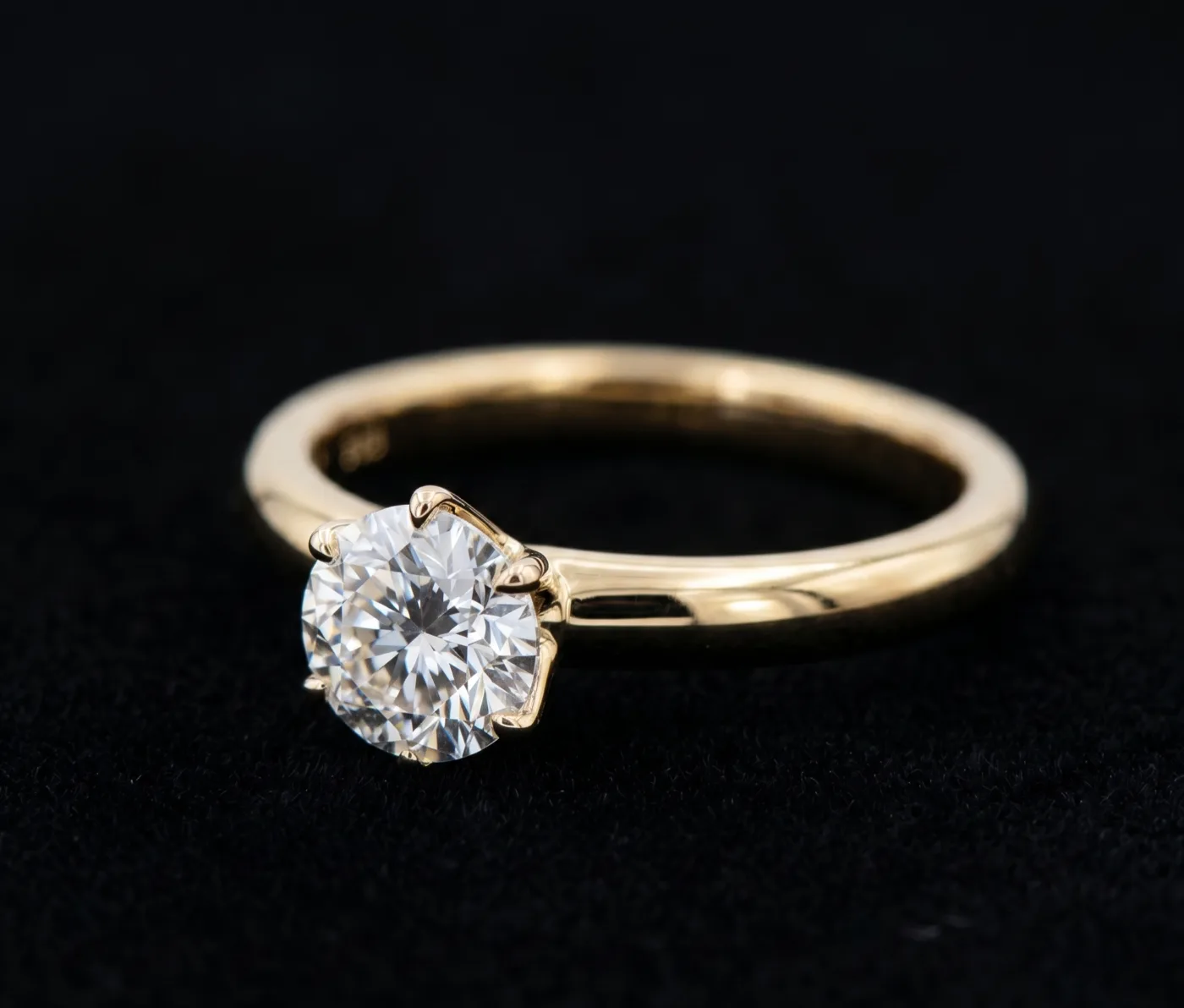 "TheTiffany™" Engagement Ring in yellow gold 18k, photo 5