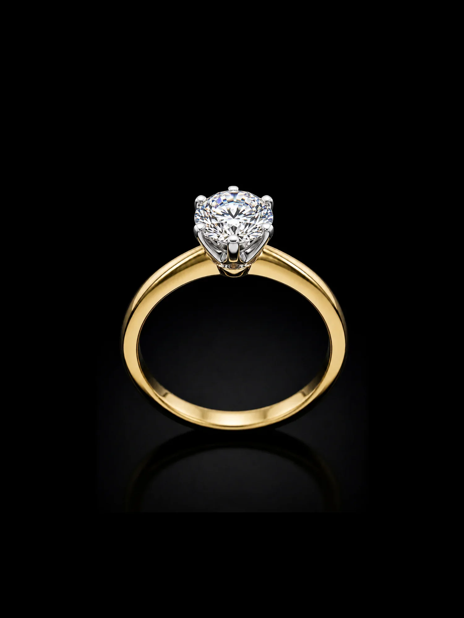 TheTiffany™ Engagement Ring in yellow gold 18k, photo 3