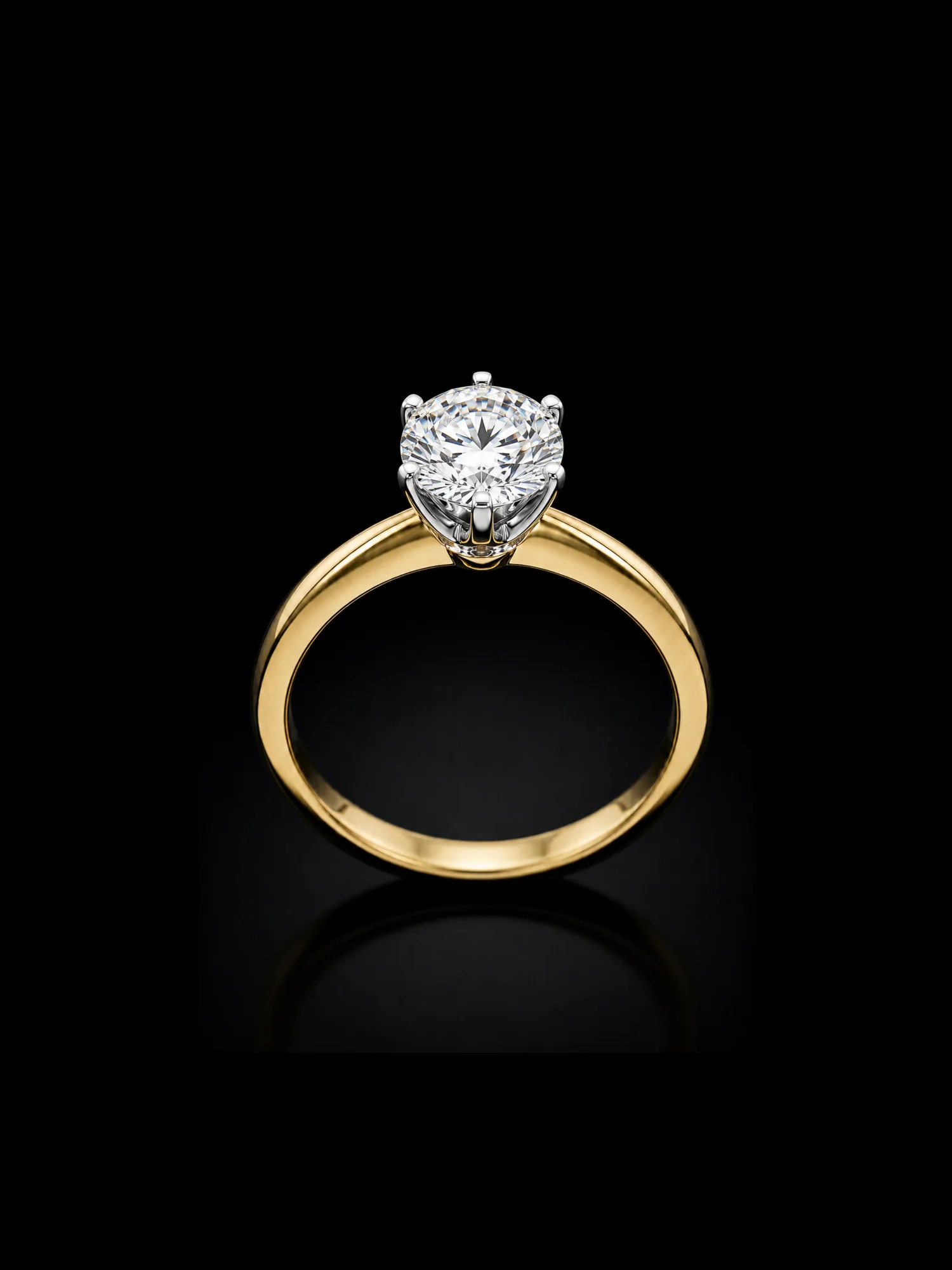 "TheTiffany™" Engagement Ring in yellow gold 18k, photo 3