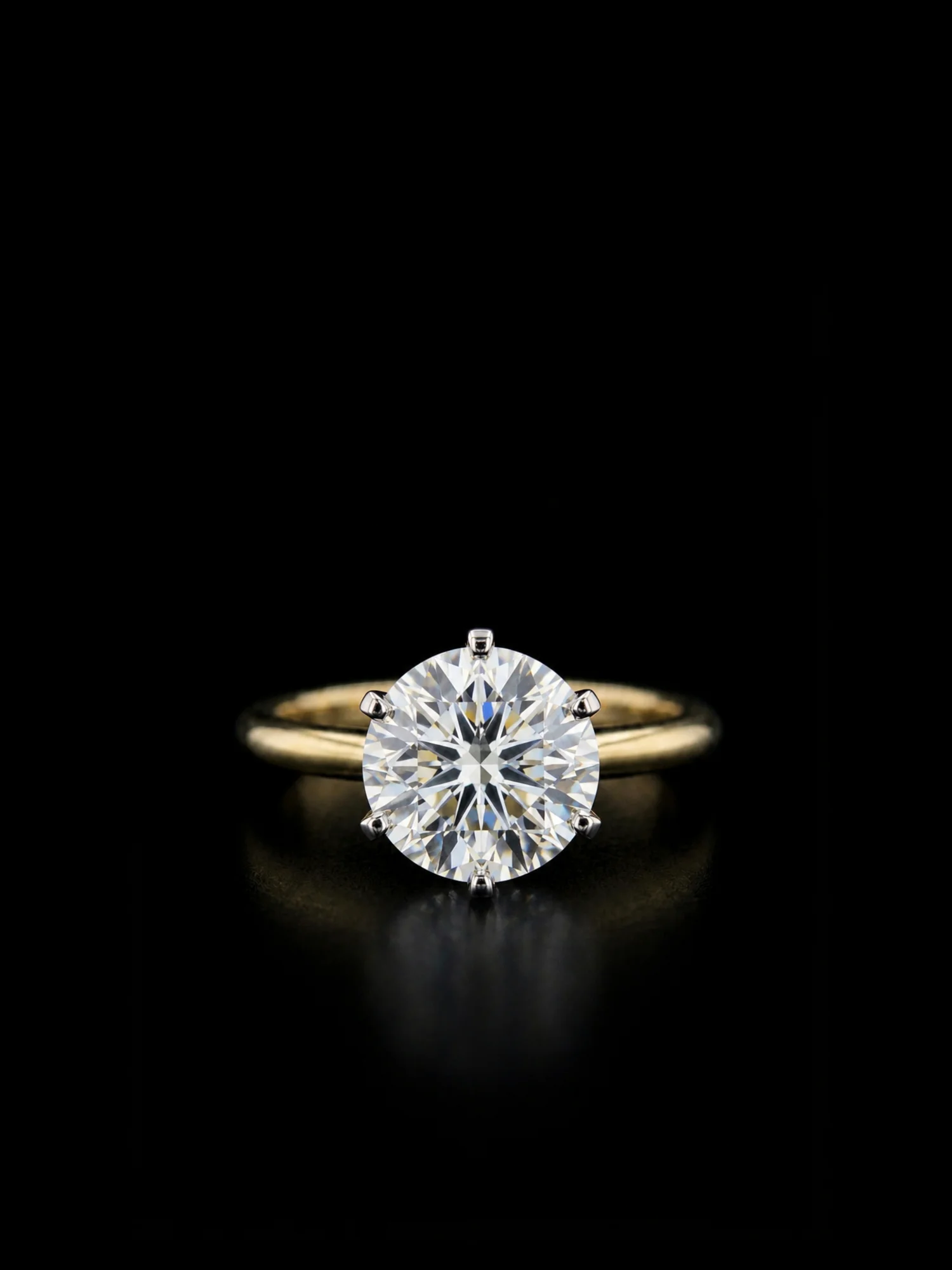 "TheTiffany™" Engagement Ring in yellow gold 18k, photo 4