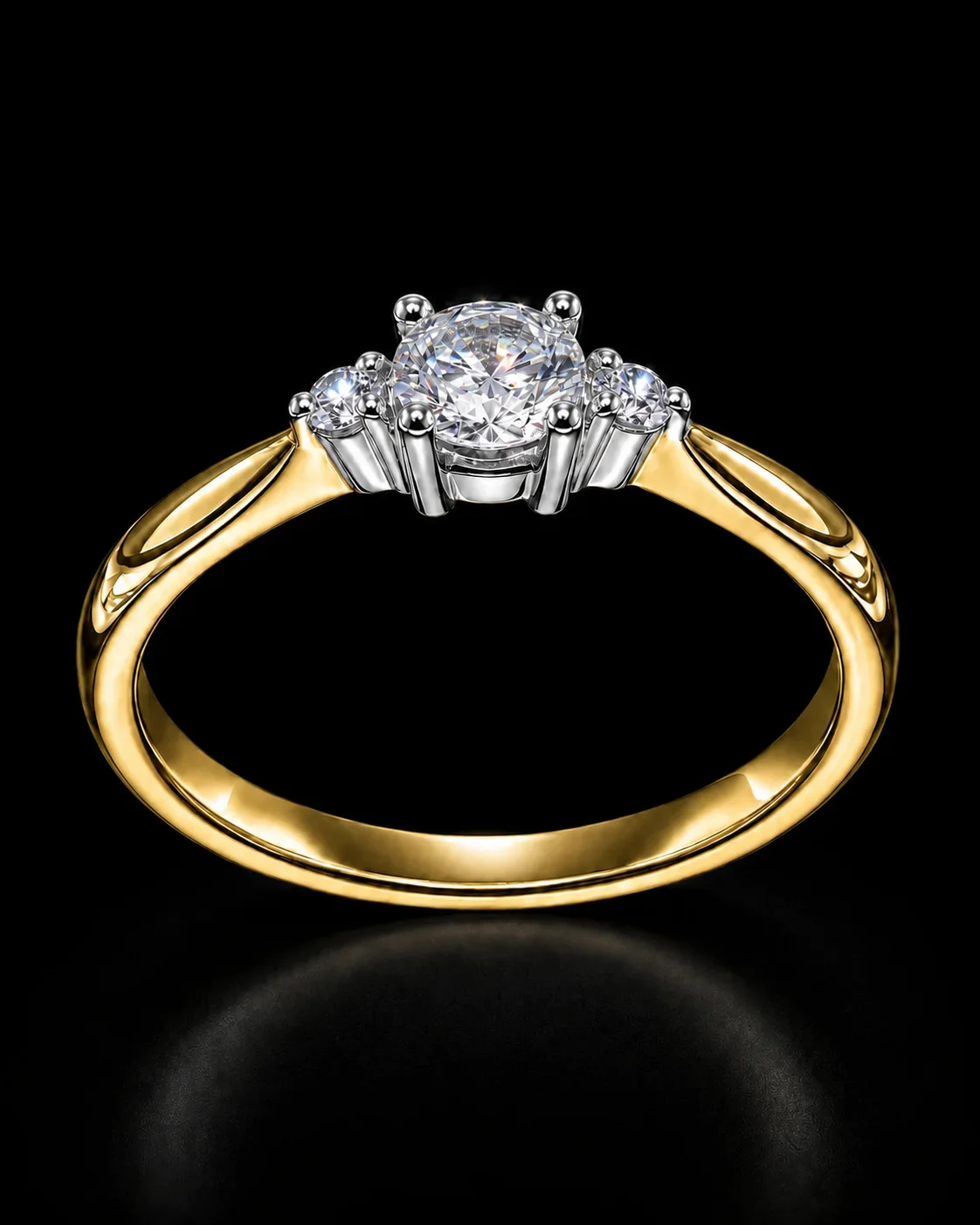 "Trinité™" Engagement Ring in rose gold, photo 3