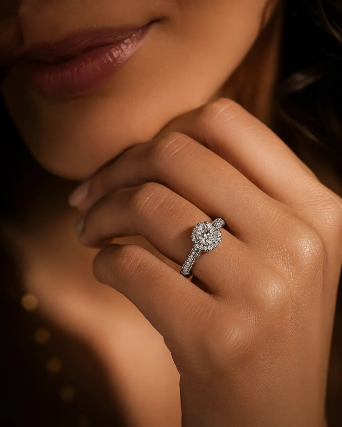 "Weave™" Engagement Ring in white gold, photo 2
