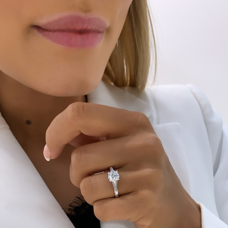 White Luxury™ Engagement Ring in white gold, photo 5
