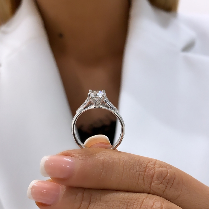White Luxury™ Engagement Ring in white gold, photo 6