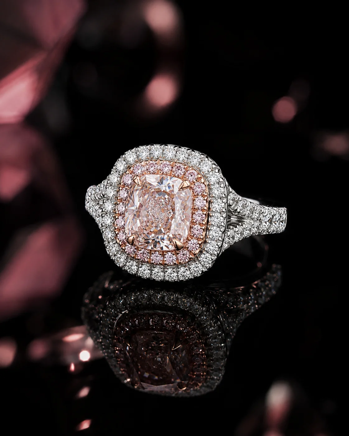 Pierścionek "NaturalFancyPink ™" z naturalnie różowym diamentem