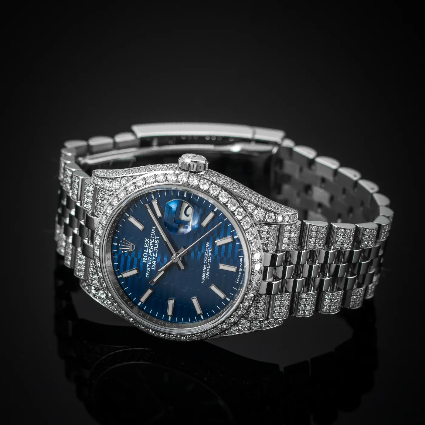 Rolex Datejust Blue Fluted Moti