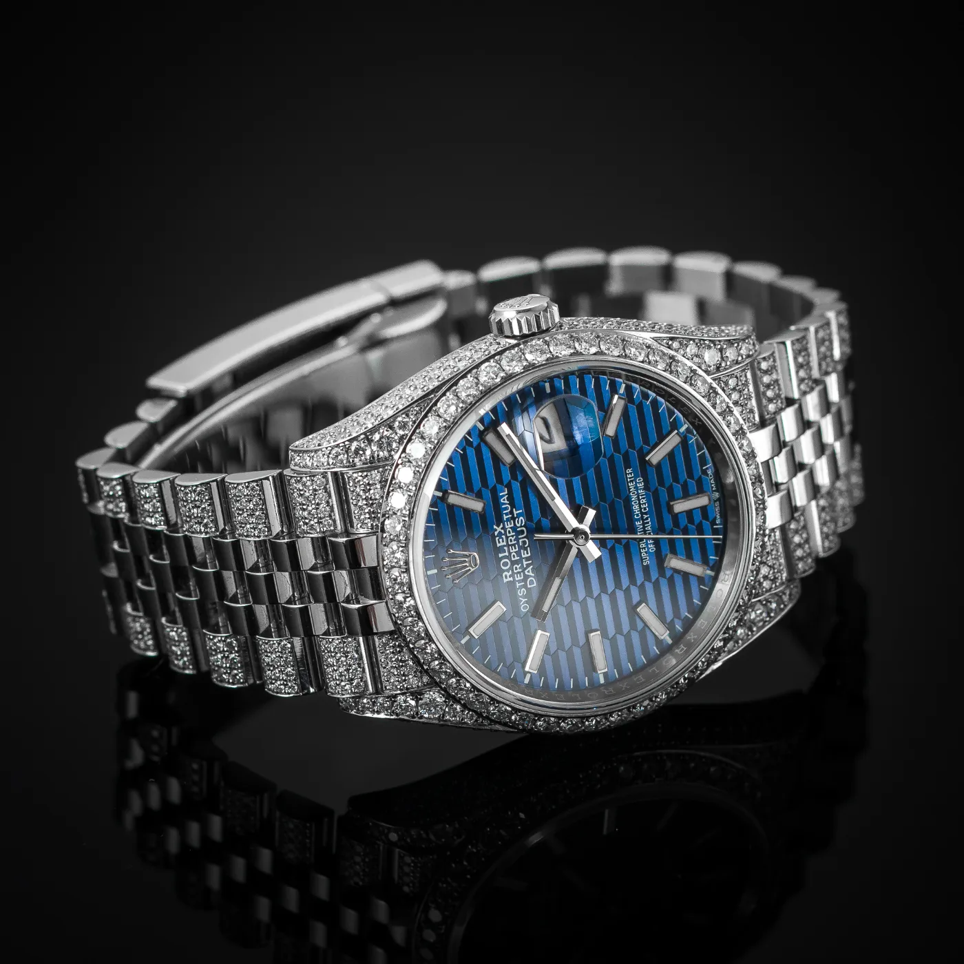 Rolex Datejust Blue Fluted Moti