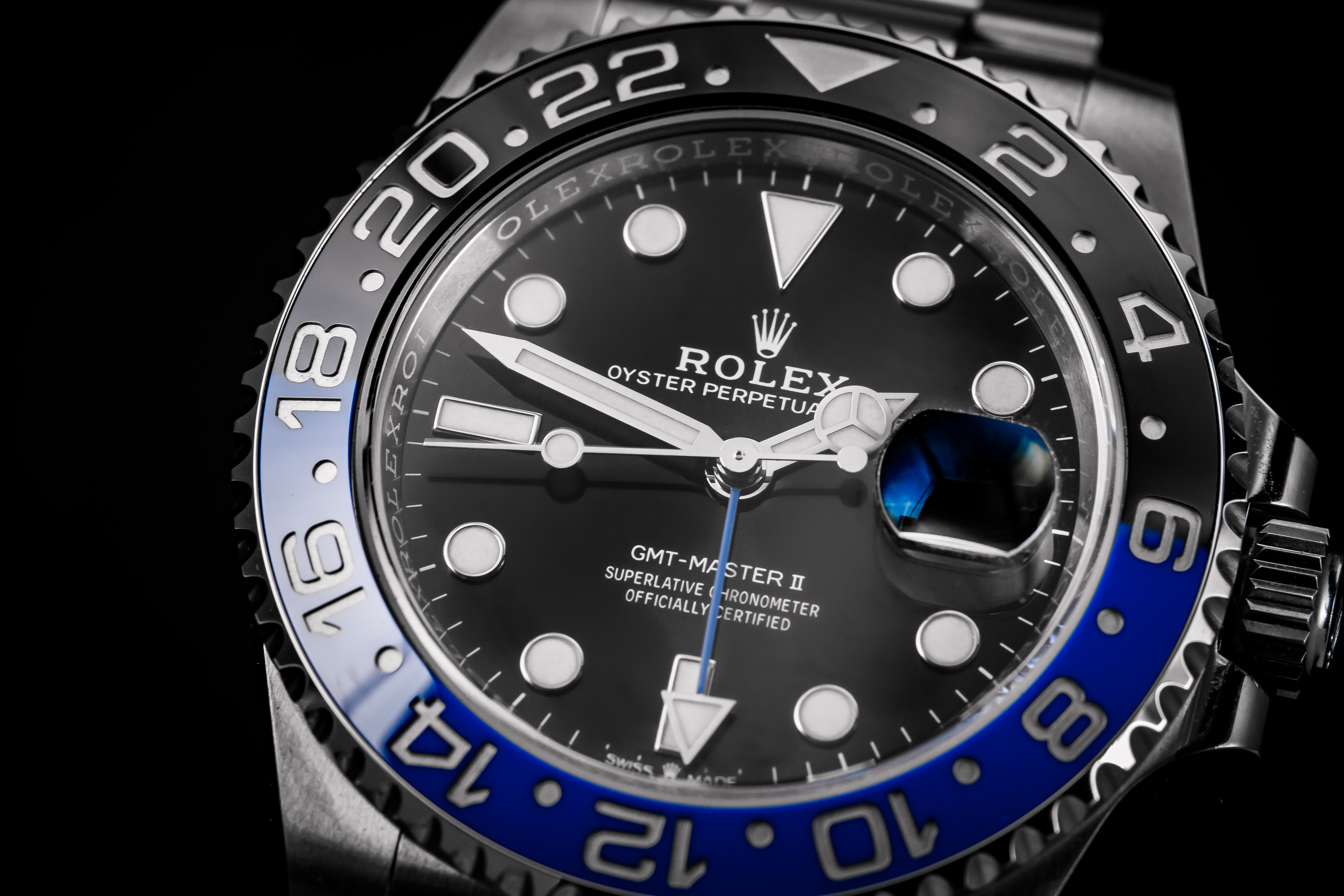 ROLEX GMT MASTER II Batman on Oyster 126710BLNR