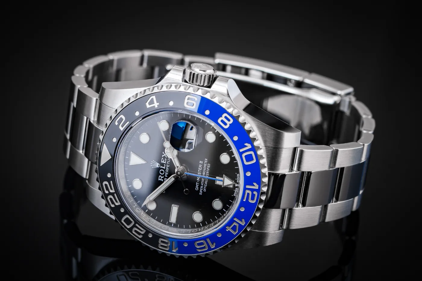 ROLEX GMT MASTER II Batman on Oyster 126710BLNR, photo 6