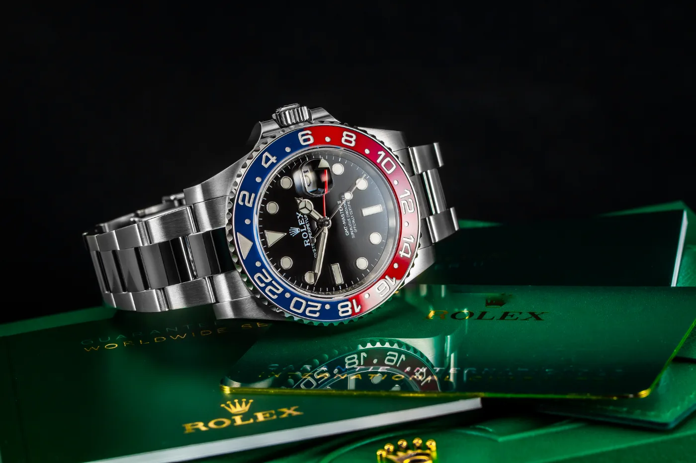 ROLEX GMT MASTER II Pepsi on Oyster discontinued 126710BLRO