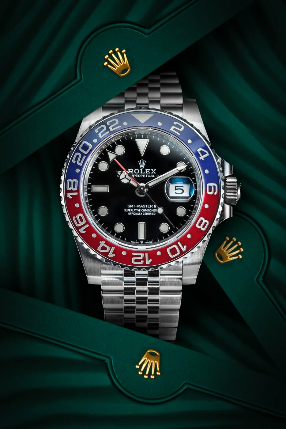 ROLEX GMT MASTER II Pepsi on Jubilee, discontinued 126710BLRO, photo 8