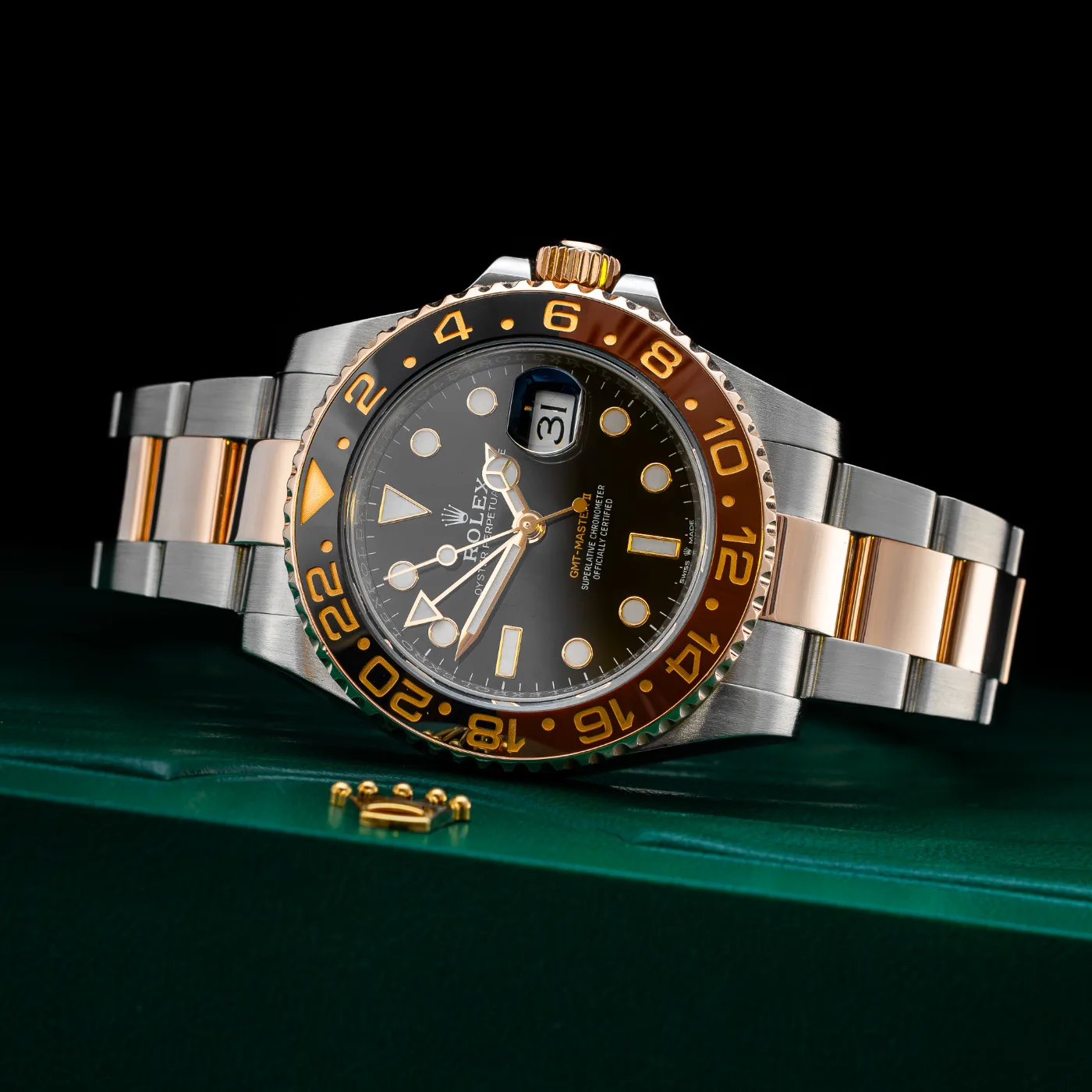 ROLEX GMT MASTER II Root Beer, Two Tone 126711CHNR