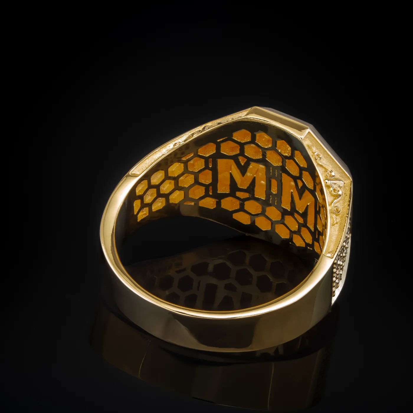 Bitcoin Signet Ring in yellow gold 18k, photo 5