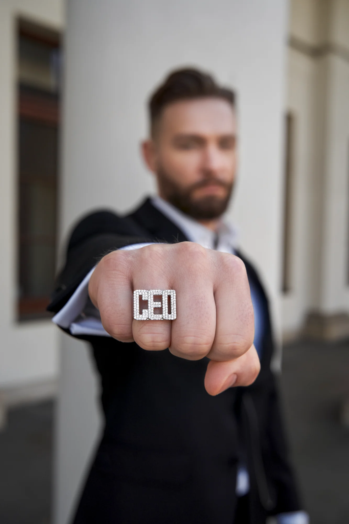 Signet "CEO™" in white gold, photo 2