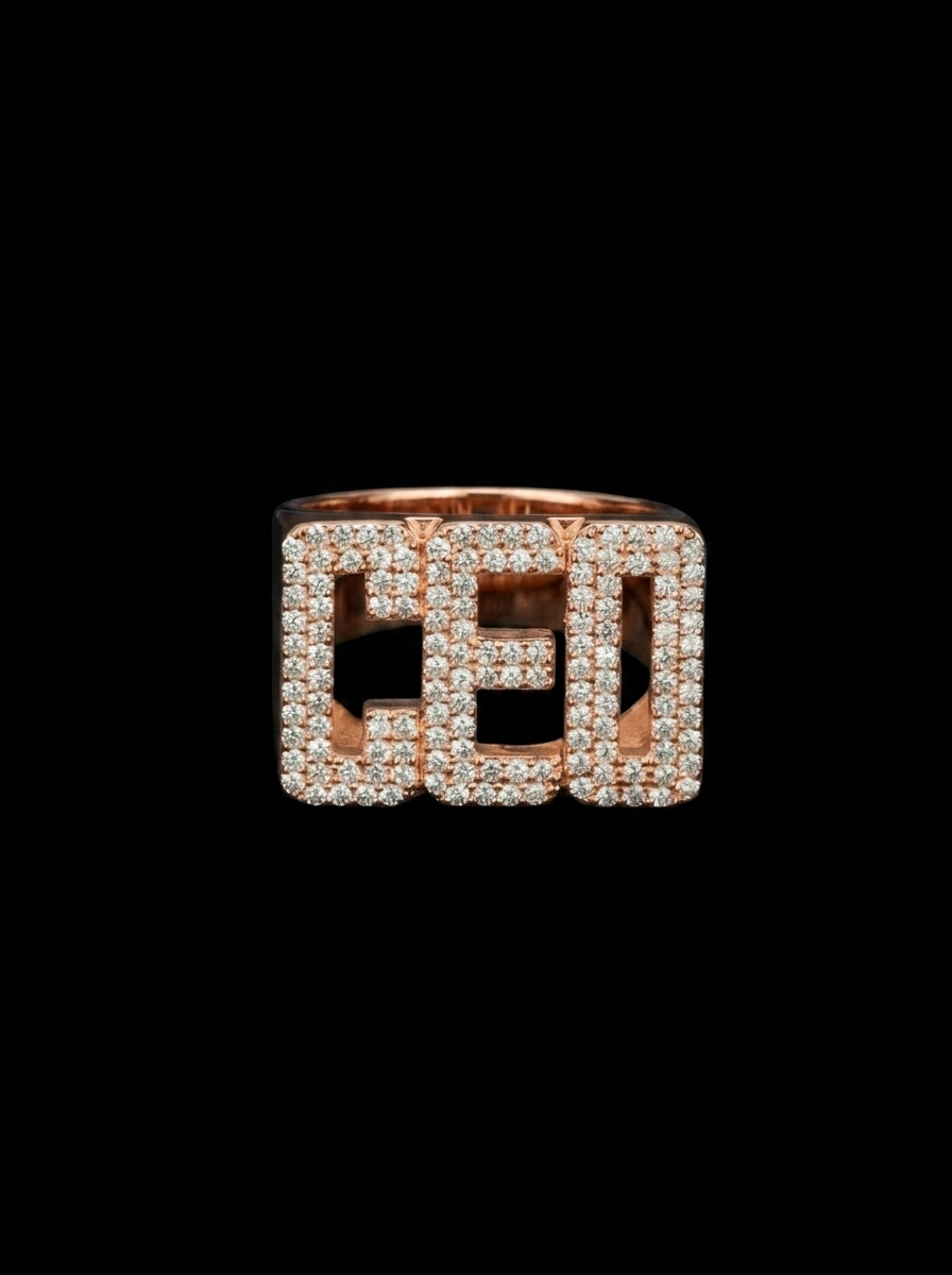 Signet Ring „CEO™” in rose gold, photo 2