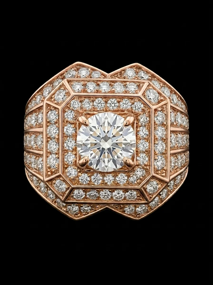 Men's "MM4MEN™" Signet Ring in rose gold, photo 2