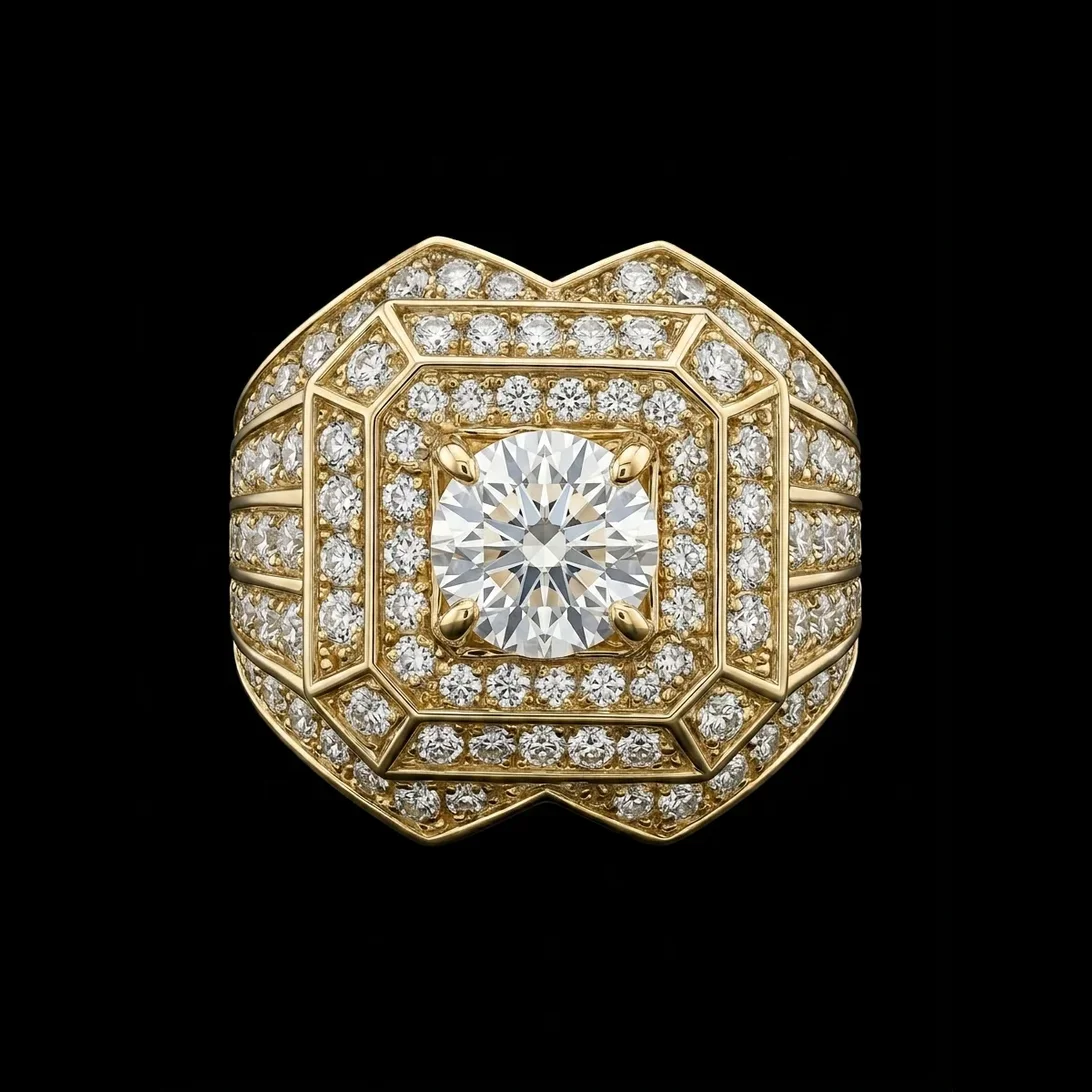 Signet Ring "MM4MEN™" in yellow gold 18k, product view