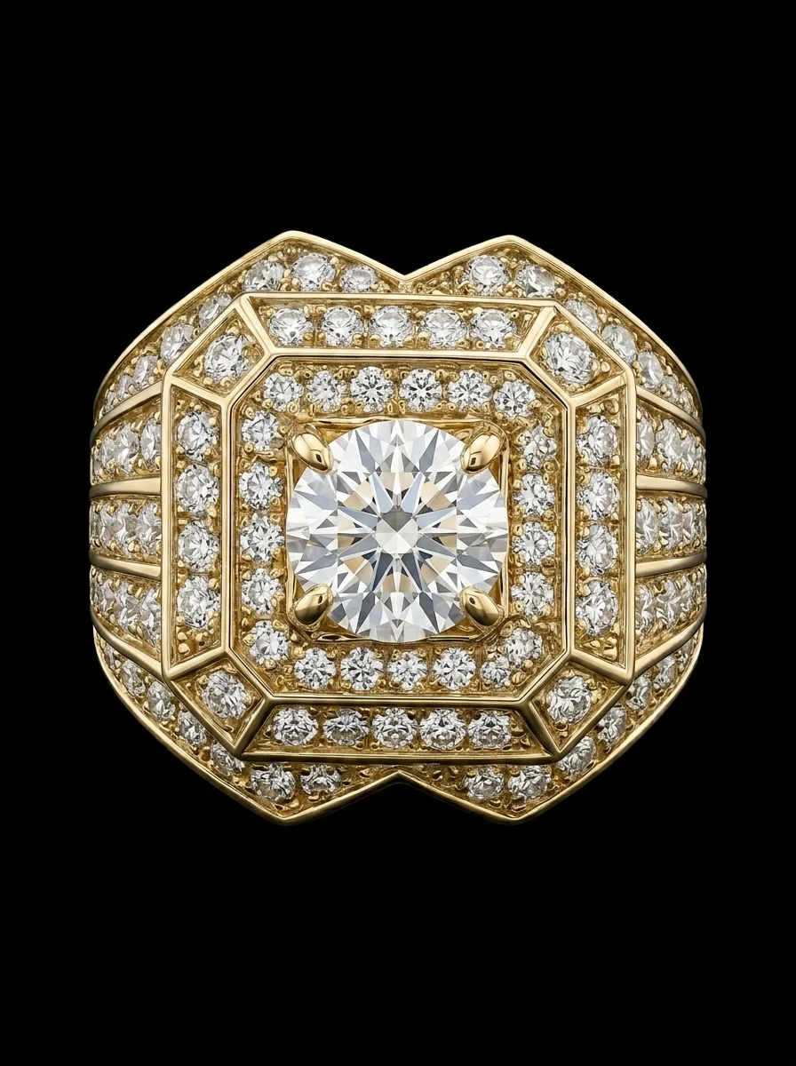 Signet Ring "MM4MEN™" in yellow gold 18k, photo 4