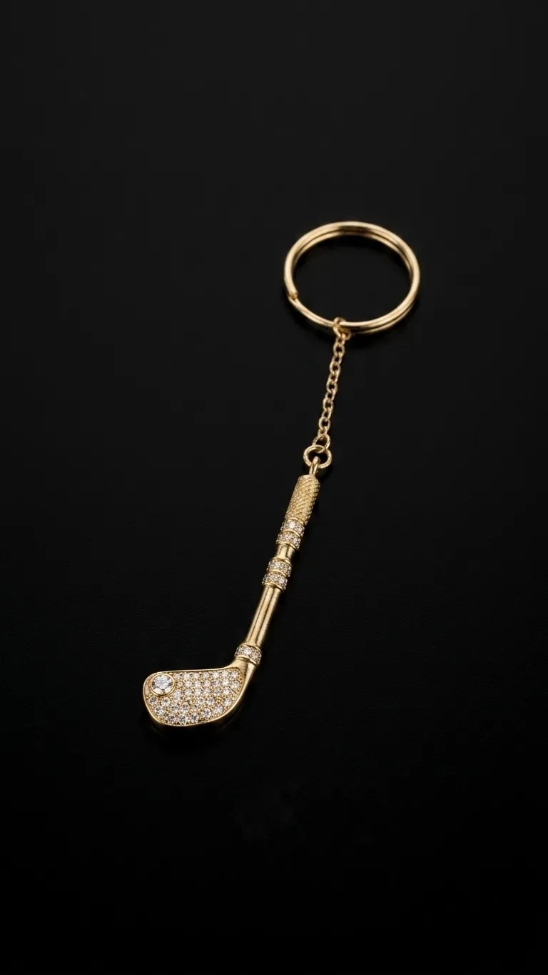 "Golf™" Keychain – Yellow gold
